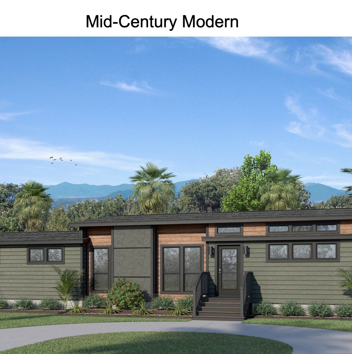 Mid-century style manufactured home from Silvercrest